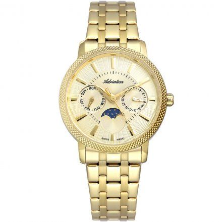 Zegarek Damski Adriatica na bransolecie A3808.1111QF - Multifunction Swiss Made