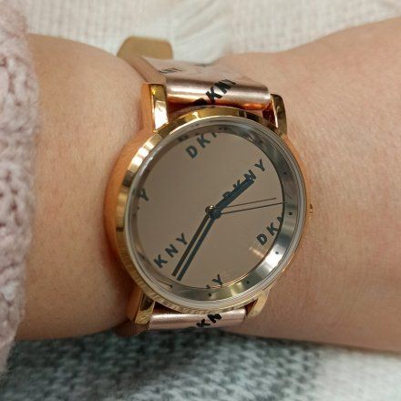 Oryginalny logowany zegarek DKNY NY2804 Soho z lustrzaną tarczą