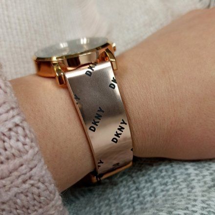 Oryginalny logowany zegarek DKNY NY2804 Soho z lustrzaną tarczą
