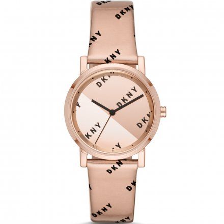 Oryginalny logowany zegarek DKNY NY2804 Soho z lustrzaną tarczą