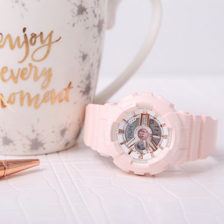 Różowy zegarek Casio Baby-G BA-110RG-4AER + TOREBKA KOMUNIJNA