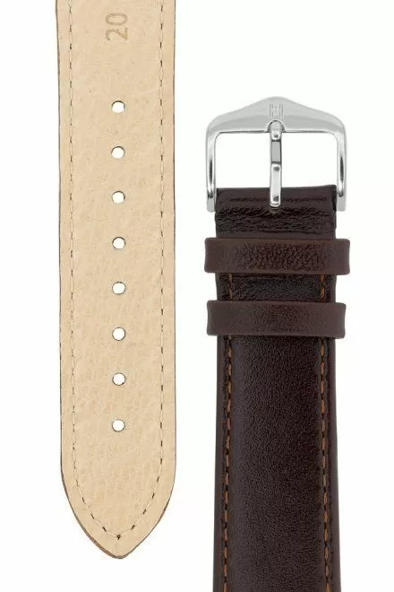 Brązowy pasek skórzany 18 mm HIRSCH Osiris 03475010-2-18 (L)