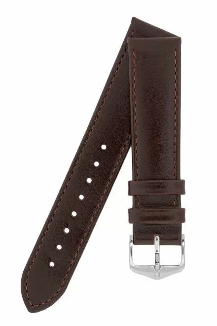 Brązowy pasek skórzany 18 mm HIRSCH Osiris 03475010-2-18 (L)