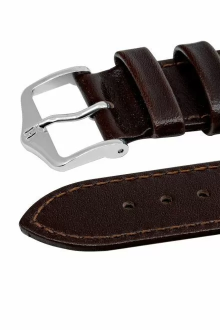 Brązowy pasek skórzany 18 mm HIRSCH Osiris 03475010-2-18 (L)