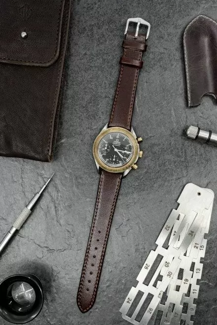 Brązowy pasek skórzany 18 mm HIRSCH Osiris 03475010-2-18 (L)