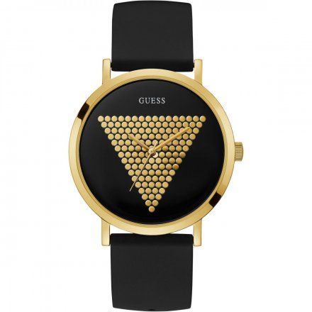Czarno-złoty zegarek  Guess Imprint z czarnym paskiem W1161G1