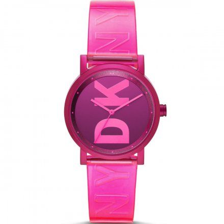 Różowy zegarek DKNY Soho na pasku NY2809