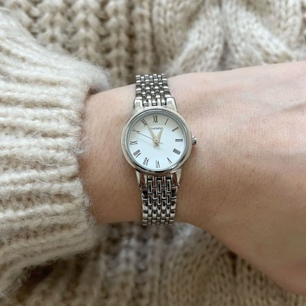 Srebrny klasyczny zegarek damski Sekonda 4089