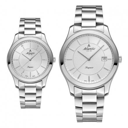 Atlantic Seapair zegarki szwajcarskie dla par Srebrne