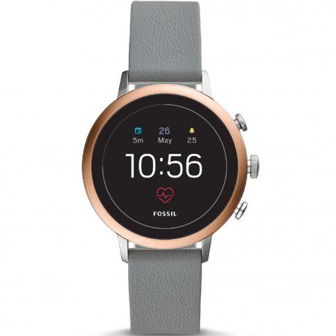 smartwatch fossil venture hr gray silicone ftw6016
