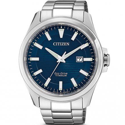 Citizen BM7470-84L Zegarek Męski na bransolecie Eco Drive Super Titanium Citizen