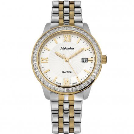 Zegarek Damski Adriatica na bransolecie A3405.2163QZ - Swarovski Zegarek Swiss Made