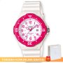 Biały zegarek Casio Sport różowe cyfry LRW-200H-4BVEF + TOREBKA KOMUNIJNA