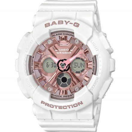 Biały zegarek Casio Baby-G BA-130-7A1ER + TOREBKA KOMUNIJNA