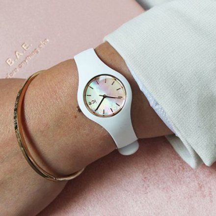 Biały perłowy zegarek dziecięcy Ice-Watch 016934 Ice Pearl XS + TOREBKA GRATIS