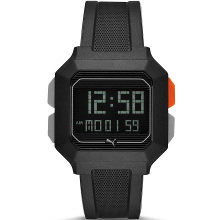Czarny zegarek Puma z wyświetlaczem Remix P5020