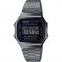 Czarny zegarek Casio Vintage z bransoletką A168WEGG-1BEF w stylu Retro 