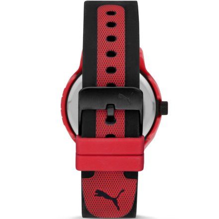 Czarno-czerwony zegarek Puma Reset ze wskazówkami P5001