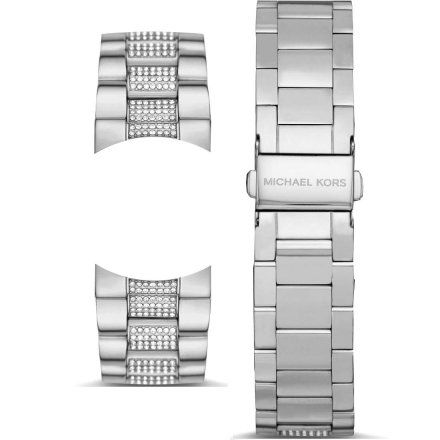 Bransoletka srebrna z kryształkami do zegarka Michael Kors Access Bradshaw 2.0 MKT5088 22 mm