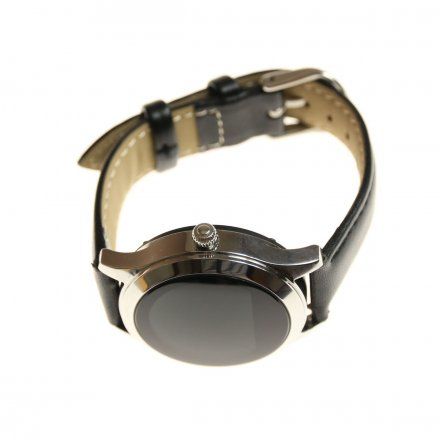 Srebrny smartwatch damski Rubicon z czarnym paskiem RNAE36 SMARUB007