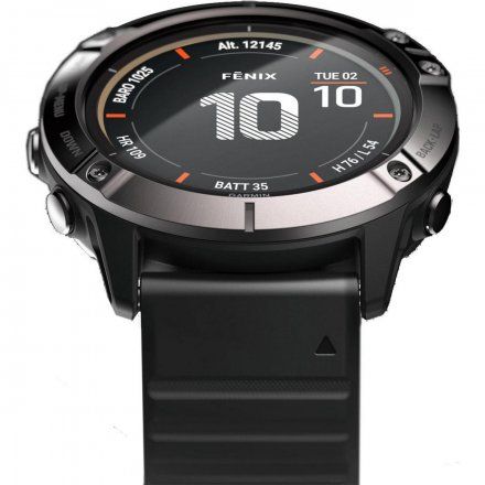 Zegarek Garmin Fenix 6X PRO Solar Tytan z czarnym paskiem 010-02157-21