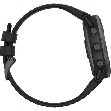 Zegarek Garmin Fenix 6X PRO Solar Tytan z czarnym paskiem 010-02157-21
