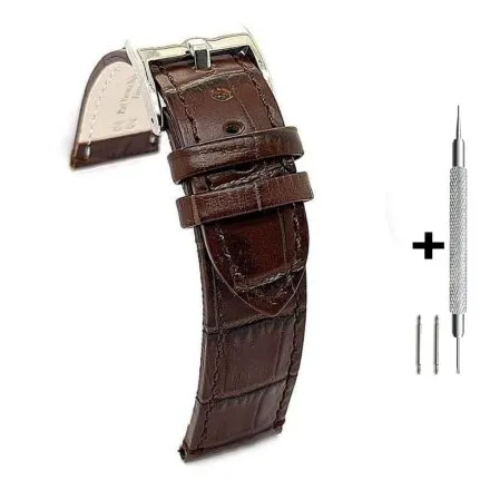 Pasek DILOY Superior 361.24.02 Skórzany Brązowy 24 mm