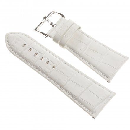 Pasek DILOY Superior 368.22.22 Skórzany Biały 22 mm