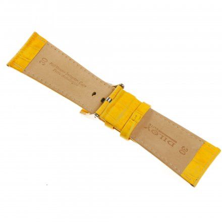 Pasek DILOY Superior 368EA.28.10 Skórzany Żółty 28 mm