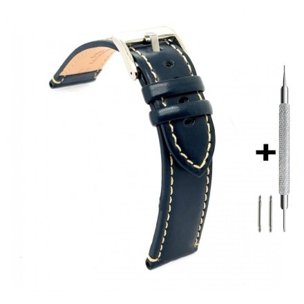 Pasek DILOY Fashion 373.14.05 Skórzany Granatowy 14 mm - GRATIS dwa teleskopy i narzędzie