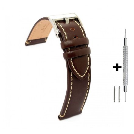 Pasek DILOY Fashion 373.18.02 Skórzany Brazowy 18 mm - GRATIS dwa teleskopy i narzędzie