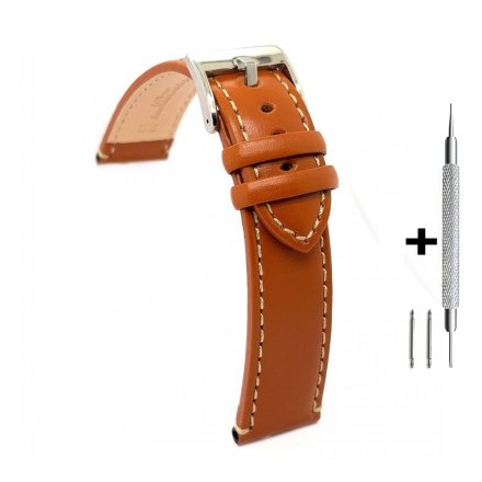 Pasek DILOY Fashion 373.20.03 Skórzany Jasny Brąz 20 mm