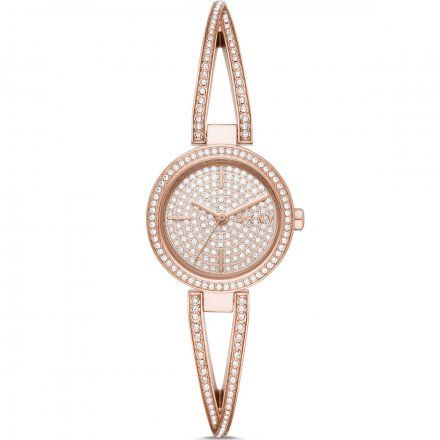 Damski zegarek bransoletka DKNY Crosswalk NY2853 z kryształami