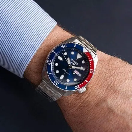 Seiko SRPD53K1 Zegarek Męski Seiko 5 Automatic Granatowy
