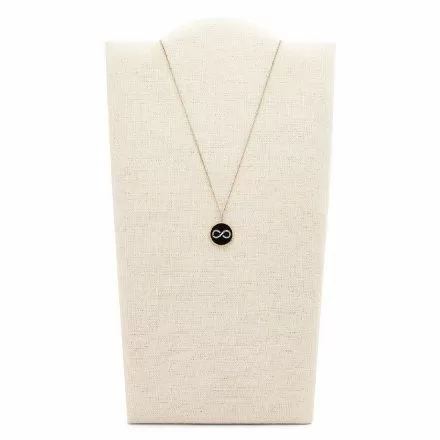 Złoto-czarny naszyjnik Fossil znak nieskończoności JF03298710
