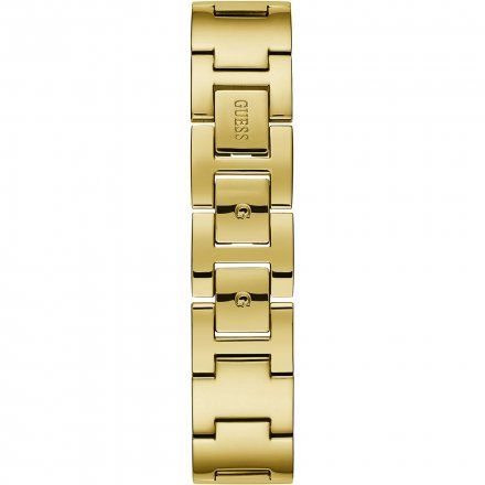 Złoty zegarek damski Guess Tri Glitz z bransoletką mesh i kryształkami W1142L2