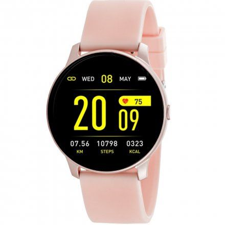 Różowy smartwatch damski Rubicon RNCE40RIBX01AX