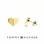 Złote kolczyki serca Tommy Hilfiger wkrętki 2780300