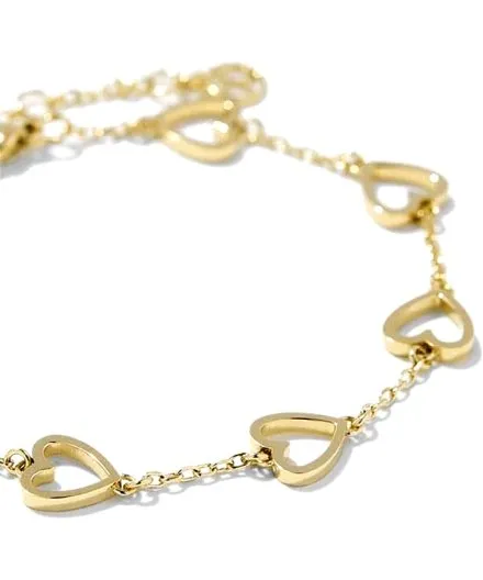 Złota bransoletka damska Tommy Hilfiger serca 2780297