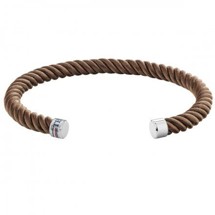 Bransoleta mankietowa męska Tommy Hilfiger brązowo-srebrna 2790194