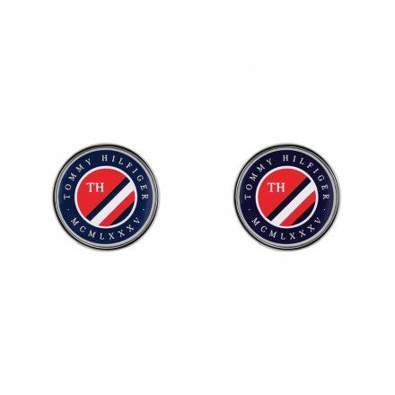 Spinki do mankietów Tommy Hilfiger granatowo-czerwone 2790213