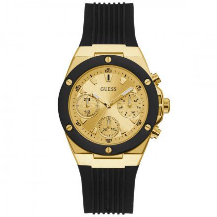 Czarno-złoty zegarek Guess Athena z czarnym paskiem GW0030L2