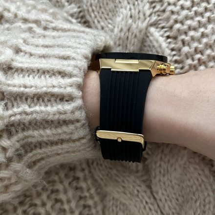 Czarno-złoty zegarek Guess Athena z czarnym paskiem GW0030L2