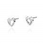 Biżuteria SAXO 14K Kolczyki z diamentami 0,02ct CK-20 Białe Złoto