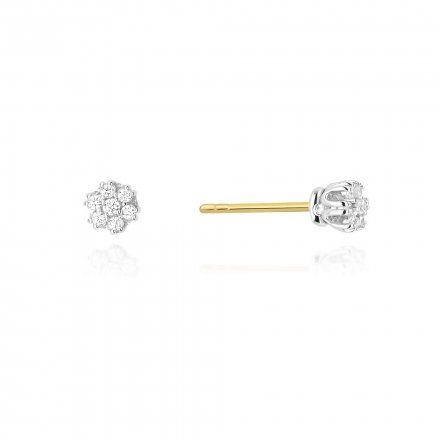 Biżuteria SAXO 14K Kolczyki z diamentami 0,20ct KO-26 Złoto