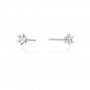 Złote kolczyki wkrętki diamenty w koronie • Białe Złoto 585 Brylanty 0.02ct