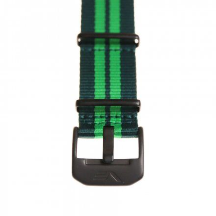 Pasek do zegarka Vostok Europe Pasek Almaz - Nylon (C261) zielony z zielonym środkiem czarna klamra