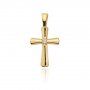 Złota zawieszka wisiorek krzyż z diamentem • Złoto 585 Brylant 0.0145ct