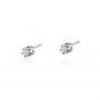 Biżuteria SAXO 14K Kolczyki z diamentami 0,16ct KO-32 Białe Złoto