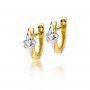 Biżuteria SAXO 14K Kolczyki z diamentami 0,16ct KO-88 Złoto